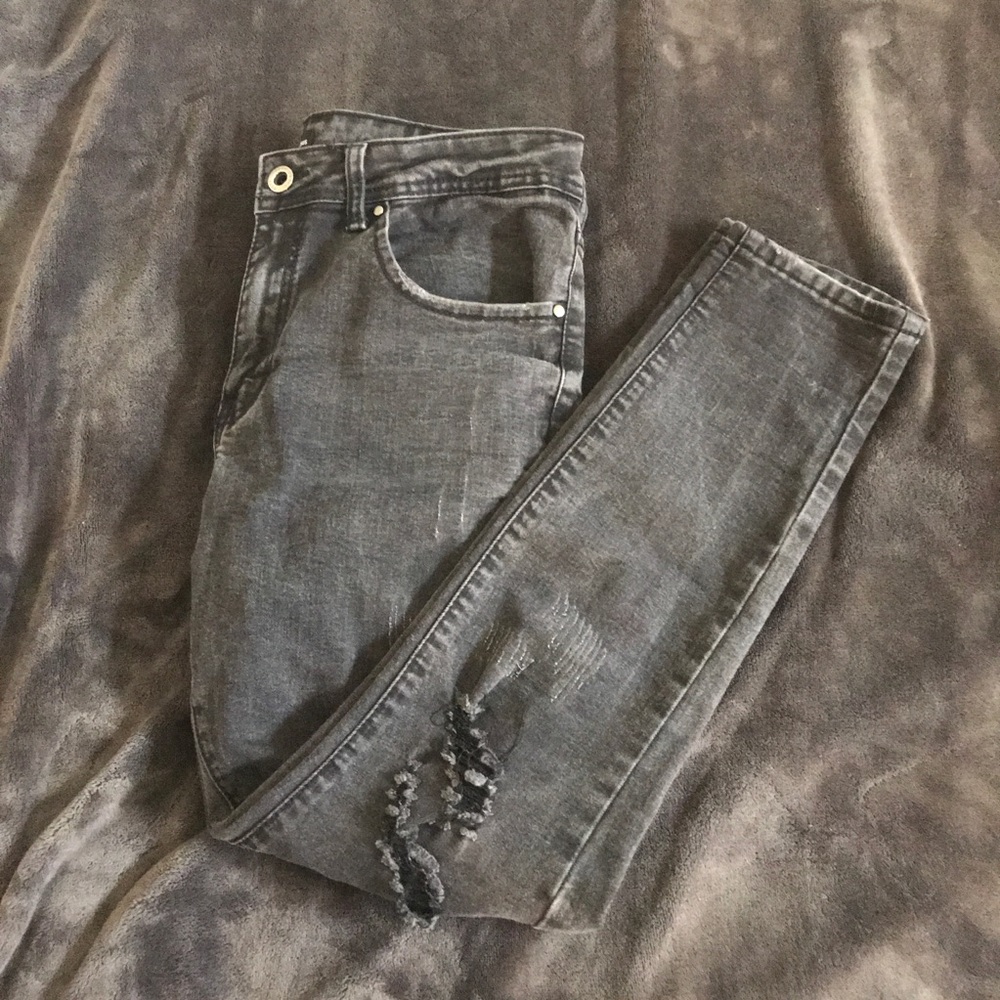 Black ripped jeans
